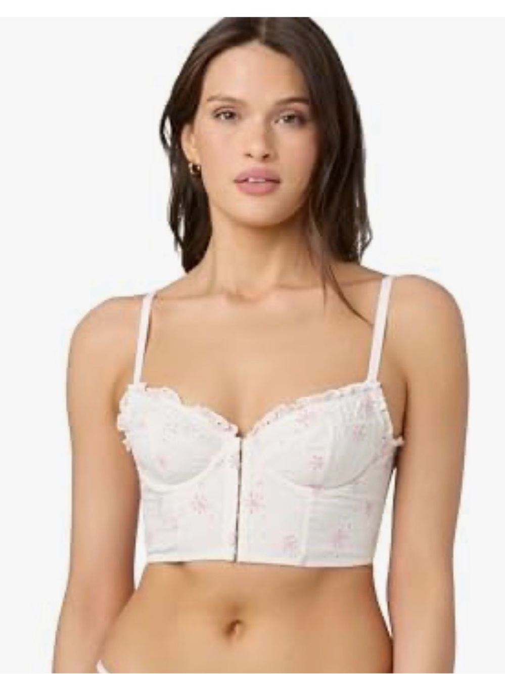 NWT Florence by Mills Sweet Bloom Eyelet Bustier Bra Top XS
